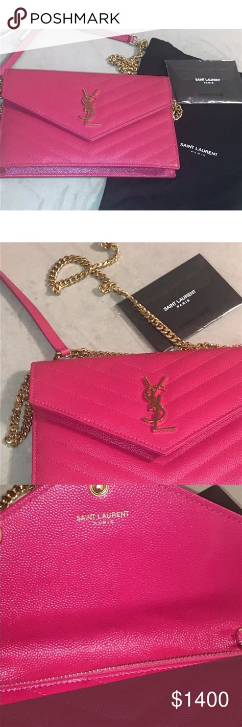 ysl pink monogram|ysl monogram wallet.